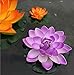 Lightingsky Artificial Floating Foam Lotus Flower Pond Decor Water Lily (6 Colours-1, Medium-18cm)