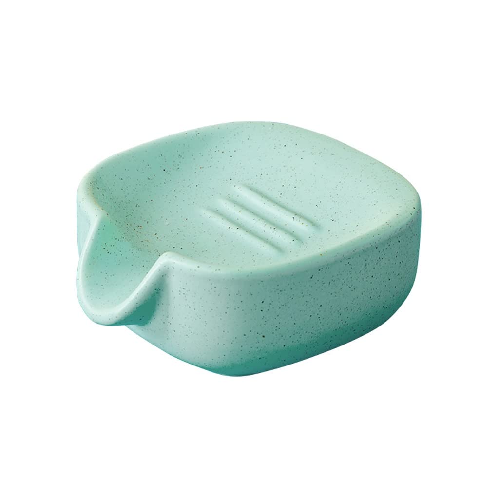 Caja de Jabón Cerámica nórdica Drenaje con encimera jabonera con baño Interior Lavabo baño baño Inodoro Creativo Simple jabón Estante baños Suministros Porta Jabón(A)
