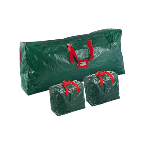 Bolsa de almacenamiento navideño portátil y resistente pack de 3 5