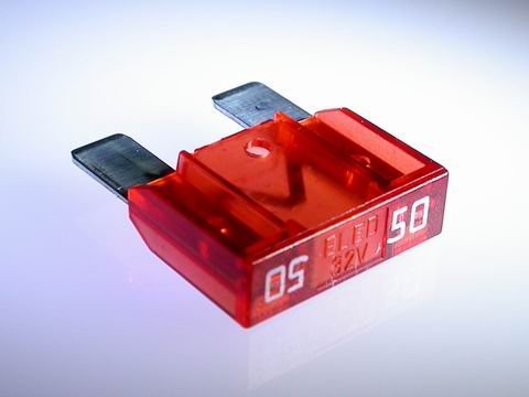 50 Amp Maxi Car Blade Fuse - Red - Pack Of 10