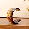 Frigotine Chunky Resin Brown Cuff Wide Bangle Bracelets for Women, Trendy Statement Acrylic Transparent Tortoiseshell Acetate Mottled Wrap Wristband Bracelet Prom Holiday Jewelry Gift #4