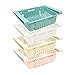 Joejis Set di 4 organizer frigorifero Contenitori per frigorifero in plastica Organizer cucina frigo box Blu Bianco Rosa Beige