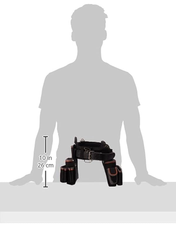 Klein Tools 55428 Tradesman Pro Electrician's Padded Tool Belt and Tool Pouch Combo for Long-wear Comfort and Durability Size Large by KLEIN TOOLS - Image 3