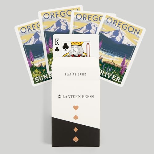 Mazo de cartas Sunriver Oregon, 52 cartas tamaño póker miniatura 6