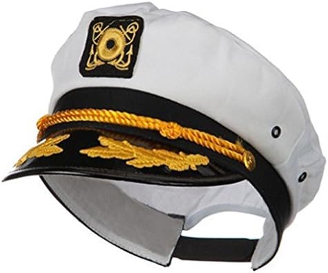 Wall2Wall Captain's Yacht Sailors Hat Snapback Adjustable Sea Cap NAVY Costume Accessory (1 Pc)
