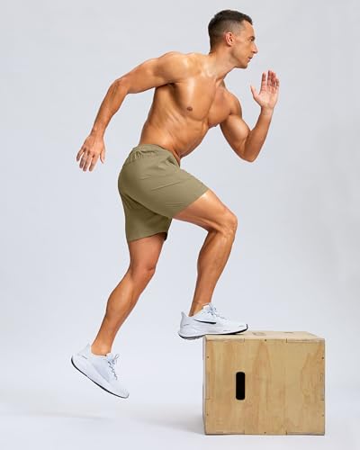 Image of G Gradual Men's Athletic Running Shorts with Zipper Pockets Quick Dry 7 inch / 5 inch / 9 inch Workout Gym Shorts for Basketball Hiking