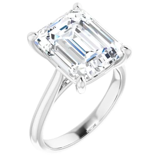 3 Carat Emerald Cut Lab Diamond Ring