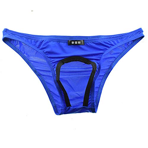 Men Bikini Briefs Open Front Underwear Stretch Thin Quick-Dry Breathable Lightweight Low Rise Wicking Comfort Panties