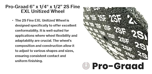Image of EXL Unitized Wheel, Silicon Carbide, 6 inch Diameter x 1 /4 inch Wide x 1 /2 inch Arbor, 2S Fine | 13741 | (Pack of 1)