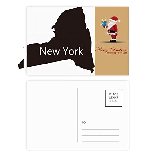 Cartes postales New York USA silhouette Père Noël fête correspondance lot de 20