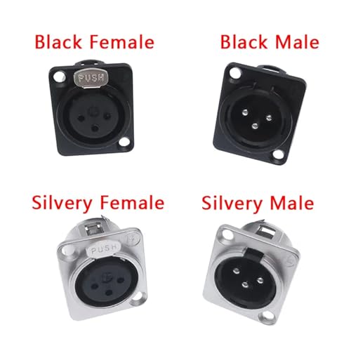 Conector XLR de metal de 3 pines macho hembra YS145 YS146 6