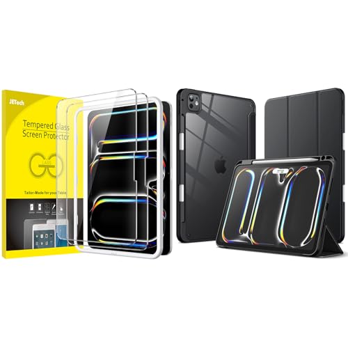 Protector de pantalla y funda JETech para iPad Pro 11 M5 M4 con soporte Pencil