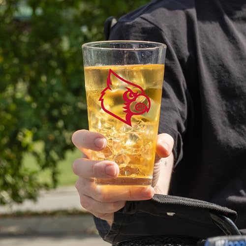 Image of Logo Brands NCAA 16 oz Pint Glass - Durable Glass With Bold Team Color- Chip-Resistant Rim Drinkware For Fans, Tailgates, Home Bars & Everyday Use