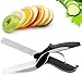 Clever Cutter,2 en 1 Chopper Cutter & Multifunción Cocina Alimentos Tijeras Reemplaza tus cuchillos de cocina y tabla de cortar