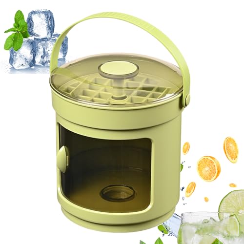 冷凍庫用 アイストレー 収納付き | 蓋付き36分割冷凍庫用製氷トレー | 押し出し式 簡単脱型 保存ボックス ストレージバケット | コーヒー プリン カクテル ウイスキー 冷飲用