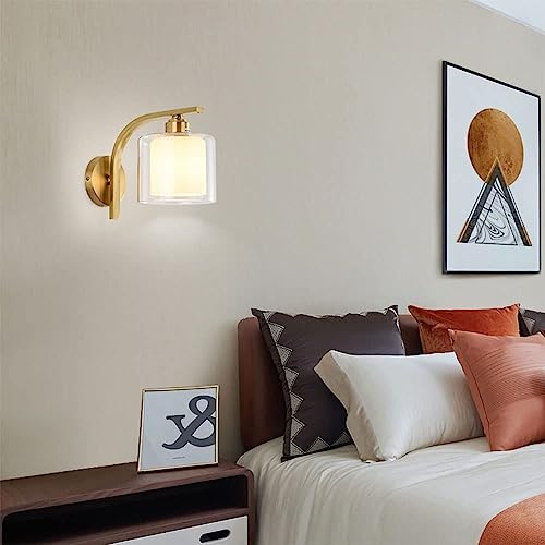 Applique murale E27 en verre blanc soufflé et métal de qualité supérieure style rétro