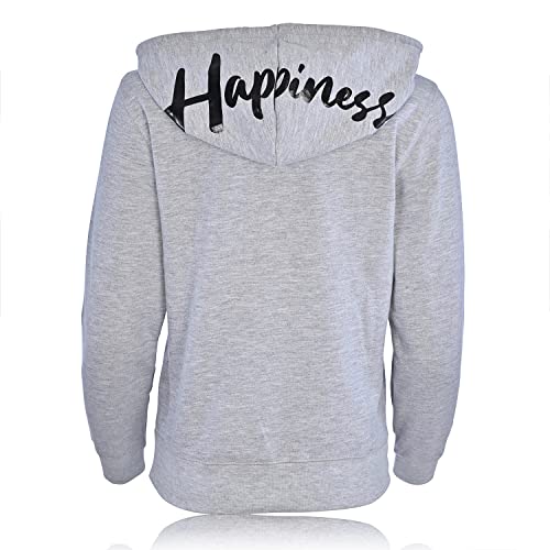 Peanuts Ladies Snoopy Fashion Hoodie - Ladies Classic Snoopy Fleece Sweatshirt Foil Sweatshirt (Heather Grey, Large) #TOP1