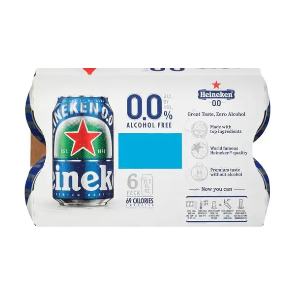 Heineken Non-Alcoholic Lager 6Pk Cans, 11.2 Fz 12