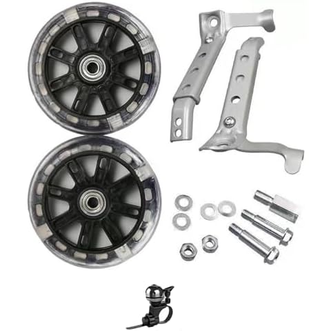 16 18 20 22 Inch Adjustable Kids' Bike Training Wheels for Variable Speed Bicycles Mountain Bike Durable Easy Installation (Black) Cover