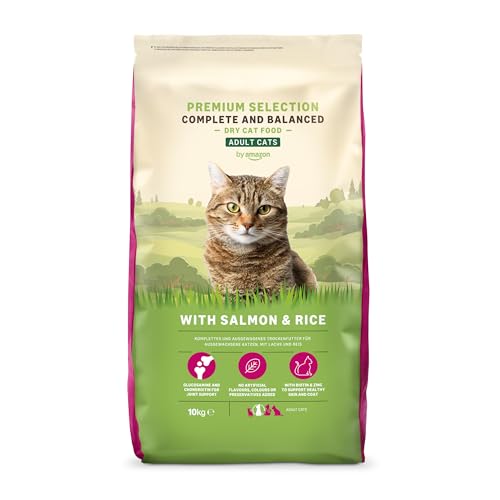 Amazon Brand - Lifelong - Complete Dry Cat Food With Salmon and Rice 10kg