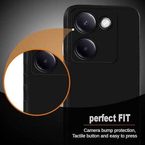 Image of Back Cover for Vivo Y200 Pro 5G / Y300 Plus 5G | Full Camera Protection | Premium Liquid Silicon Case | Flexible Bumper Case for Vivo Y200 Pro 5G / Y300 Plus 5G (Black)