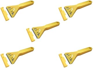 5 Pack Window Scraper - Decorators and Painters Tool for Removal of Paint from Glass & Windows - 5 Scrapers with Guard