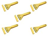 5 Pack Window Scraper - Decorators and Painters Tool for Removal of Paint from Glass & Windows - 5 Scrapers with Guard