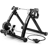 CXWXC Fahrrad Rollentrainer, Klappbar Stahl Bike Trainer mit Schnellspanner Vorderradunterlage Radtrainer für 26-29 Zoll Fahrradtraining Fahrradfahren Zuhause Indoor