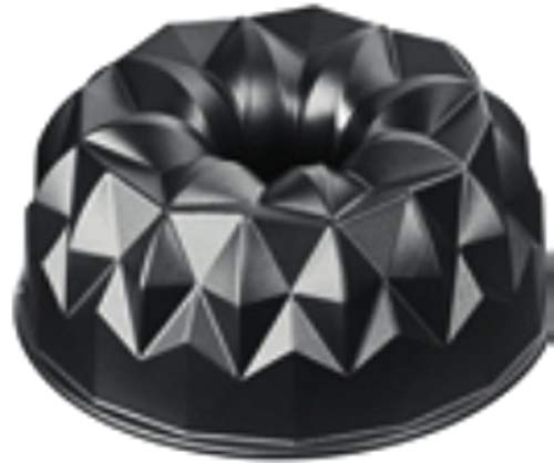 Original Kaiser Inspiration designerska forma do pieczenia babeczek, 25 cm, z geometryczną strukturą powierzchni, odlew aluminiowy, z powłoką zapobiegającą przywieraniu, czarna