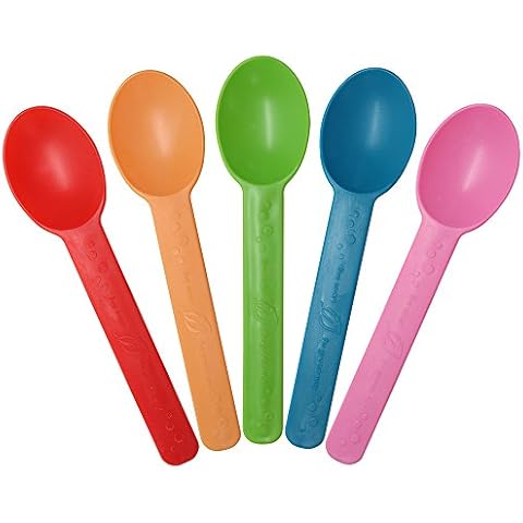 Karat Earth KE-U2300 (Rainbow) Karat Earth Heavy Weight Bio-Based Spoons - Rainbow (Case of 1000) Cover