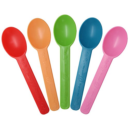 Karat Earth KE-U2300 (Rainbow) Karat Earth Heavy Weight Bio-Based Spoons - Rainbow (Case of 1000)