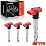 Frankberg 4x Bobines d'allumage Compatibles avec A4 2.0L-3.2L S4 2002-2015 A4 Avant 2.0L-3.2L S4 2002-2015 A4 Cabriolet A5 A6 A8 R8 Spyder Gallardo Remplacer# 06E905115