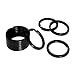 Flat Key Rings 10 Pieces 1 inches Flat Key Rings Metal Keychain Rings Split Keyrings Flat O Ring for Home Car Office Keys Attachment(Black)