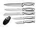 12 Piece Stainless Steel Knife Set | With Acrylic Stand & Knife Sharpener | Best Chef, Cooking, Utility, Carving & Paring Steak & Bread Knives | Professional Cooking Equipment | Great Cook Gift