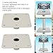 Lybunair 2Pcs Boat Seat Base Plate, 7x7 Inch Aluminum Alloy Mount with 3/4 Inch Pin Swivel Bracket, Heavy Duty Marine Pedestal for Fishing, Pontoon, and Bass Boats