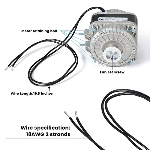 Miniatura 5 de Motor de CA del ventilador del condensador YZF18-25, motor de poste sombreado de 18W para refrigerador, congelador, pequeño accesorio de