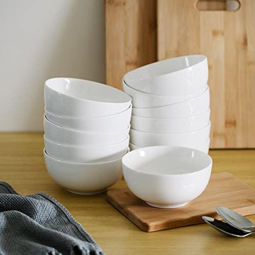Btat- White Cereal Bowls, Set Of 12, 16 Ounces, Bowls, Cereal Bowl, White Bowls, Small Bowls, White Soup Bowls, Porcelain Bowl, Set Of Bowls, White Porcelain Bowls, Deep Bowls, Deep Soup Bowls. #TOP3