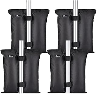 Mrrihand Gazebo Weights Set of 4 Heavy Duty, Weights for Gazebo, 1680D PVC Coating, Sandbags No Filled with Long Belt for Any Pop Up Tent Gazebo Outdoor Sun Shelter Umbrella Trampoline