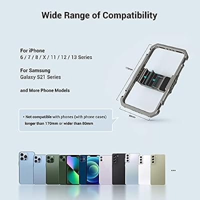 SmallRig Smartphone Video Rig for iPhone 13 12 11 Pro Max with Cold Shoe Mount, Video Phone Rig for Filmmaking Videography Vlogging-3563