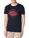mustang gt Gerader Schnitt MUSTANG Herren Aaron C Print T-Shirt, dunkelblau, XL