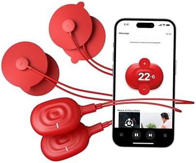 PowerDot 2.0 - Smart Electric Muscle Stimulator - Smart TENS Device - Duo Red - App Controlled Wireless Electrical Muscle Stimulator - Speed up Recovery, Improve Strength, Relieve Pain
