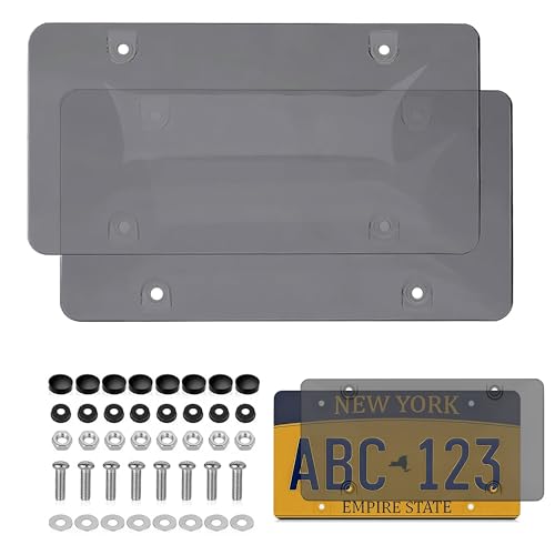 2 Pack License Plate Covers, Clear Matte ABS with Screw Caps by Generic - Used condition - US$16.25