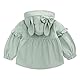 Famuka Kinder Jacke Baby Mädchen Übergangsjacke Kleinkinder Sommerjacke mit Kapuze (Grün, 9M)