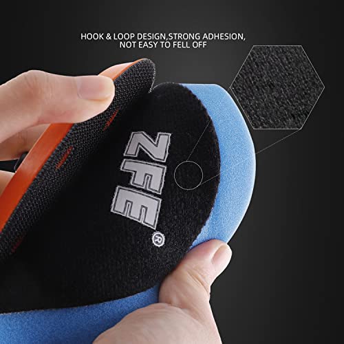 Buffing Polishing Pads, ZFE 7Pcs 6"(150mm) Waffle Foam Buffing Pads Polishing Pads Wool Pad Kit for 6Inch Backing Plate RO/DA/GA Car Polisher Boat Compounding, Polishing and Waxing by ZFE - Image 5