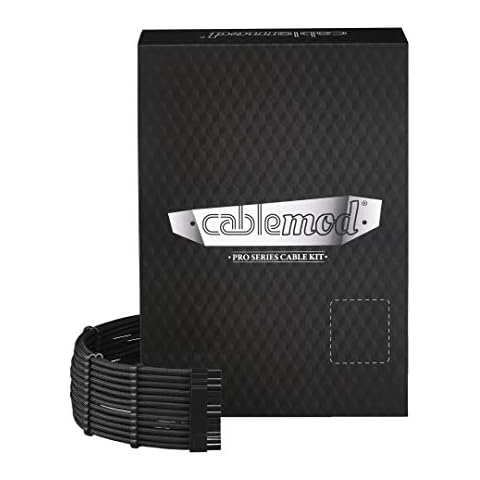 CableMod C-Series Pro ModFlex Sleeved Cable Kit for Corsair Type 4 RM Black Label/RMi/RMX (Black) Cover