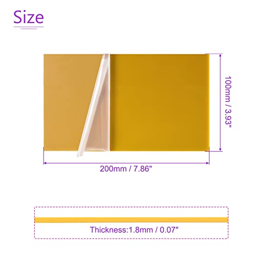 Image of DMiotech 4 inch x 8 inch 1.8mm Thick Yellow Acrylic Sheet for Craft DIY Display Project Sign Blank