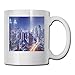 Produktbild DHGER City Kaffeetasse Bunte Stadt Skyline Abstrakte Wolkenkratzer Silhouetten Geometrische Anordnung American Beverage Multicolor 11oz