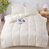 Dogenkikun 掛け布団カバー シングル【防ダニ99.9%・自動消臭繊維・敏感肌専門】 布団カバー 超柔らかい オールシーズン ファスナー シワ加工 吸水速乾 丸洗いOK 肌に優しい 無地 かけふとんカバー高級ホテル 和室 旅行先 ペット対応 きなり150×210cm