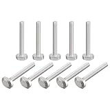 QUARKZMAN T-slot Boulons, 10pcs M6x50 mm T Fente Interruption Étalon Glissement Boulons 304 Inoxydable Acier T Forme Vis pour T Piste