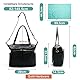 MISS FONG Wickelrucksack Wickeltasche Leder, Baby Rucksack Wickelrucksack Große Kapazität Mit 13 Wickeltasche Organizer, Wickelunterlage für Mama & Papa Wasserdichter Rucksack-Schwarz